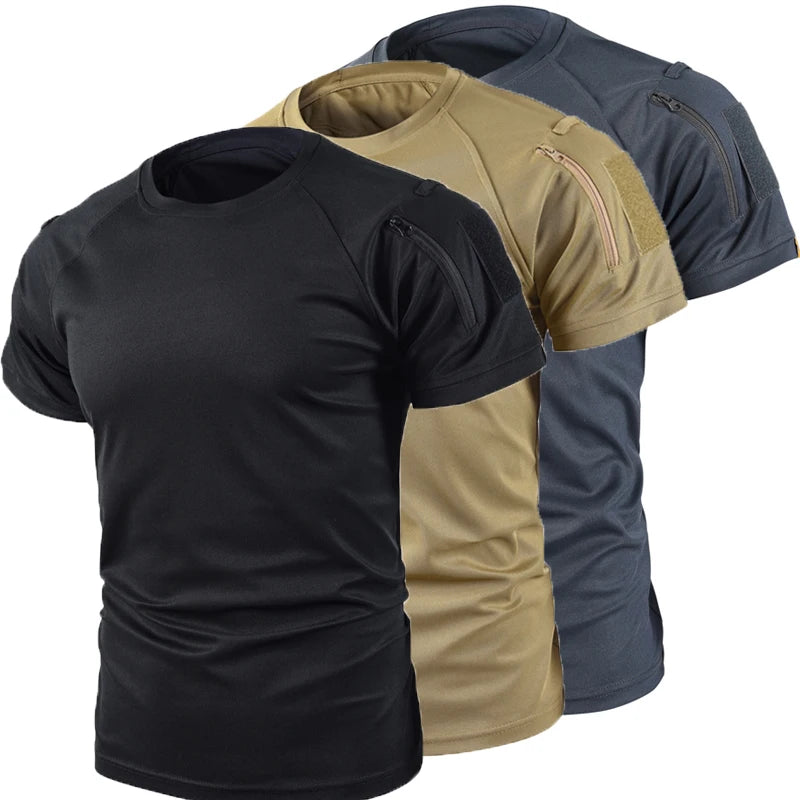 Men’s Quick-Dry Summer T-Shirt – O-Neck Lapel Pullover (M–4XL)